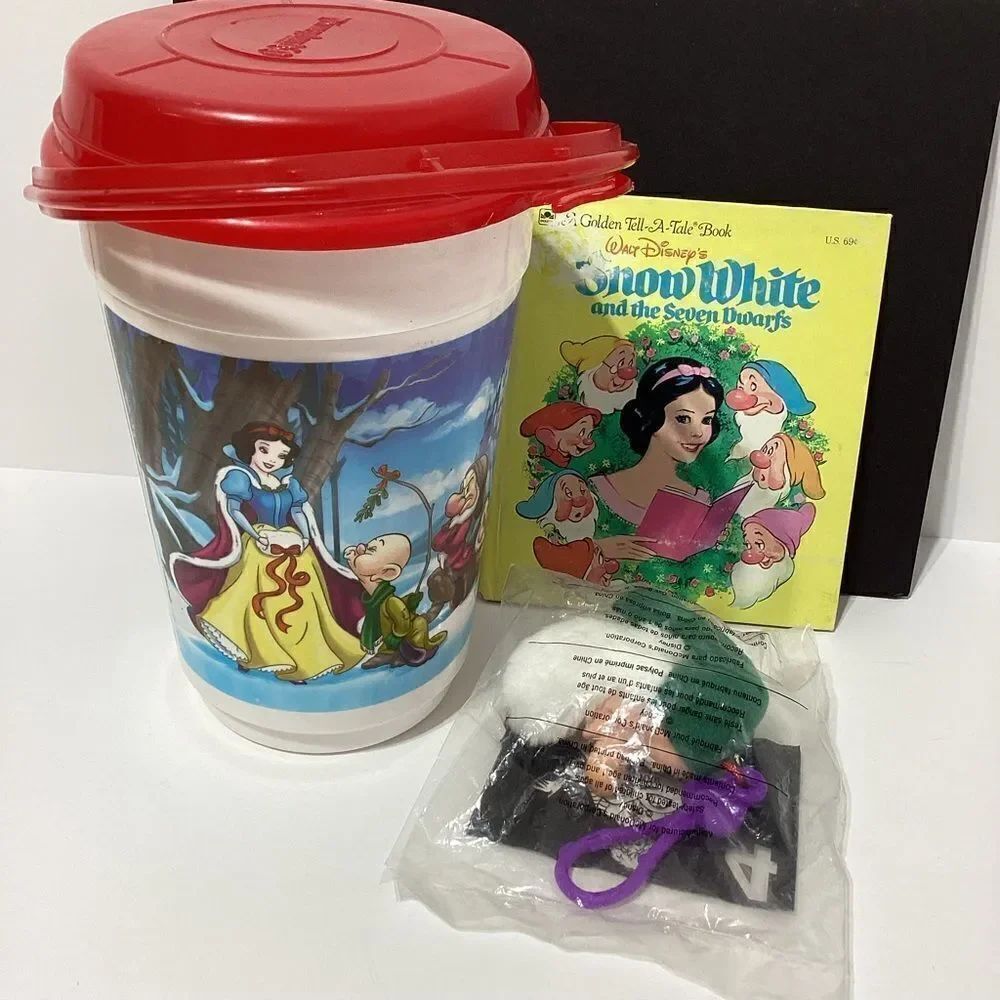 Disney Vintage Snow White Popcorn Holder Book Lot